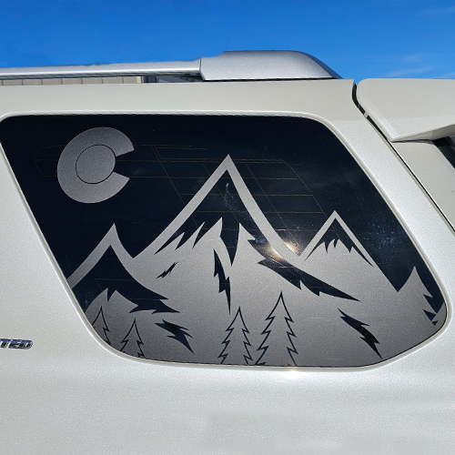 Colorado Mountains window graphic